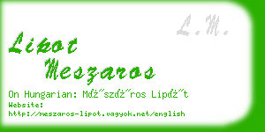 lipot meszaros business card